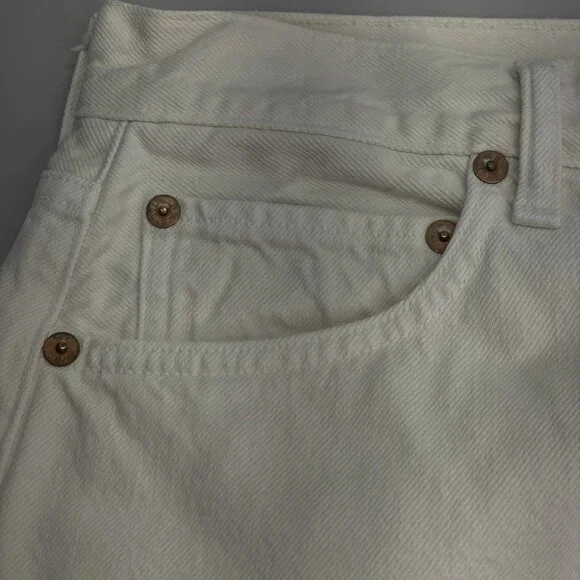 NEW AGOLDE Women’s Parker Straight Denim Jeans Fortune Cookie White Size 27